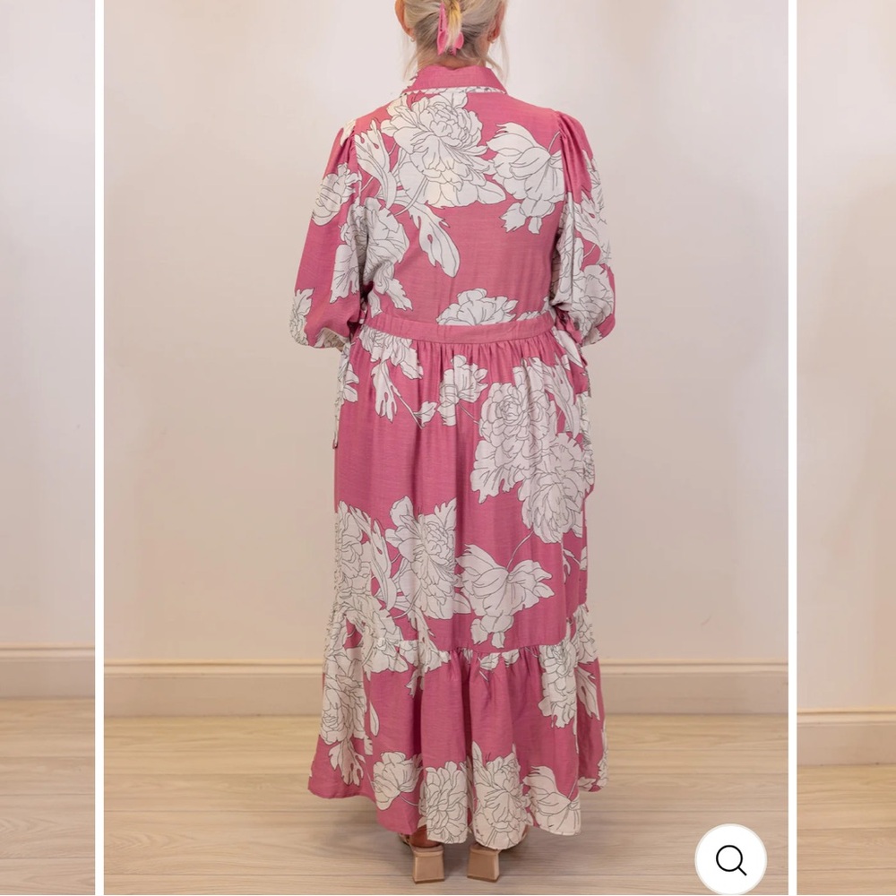 Entro Floral Pink Maxi Dress - Picture 4 of 5